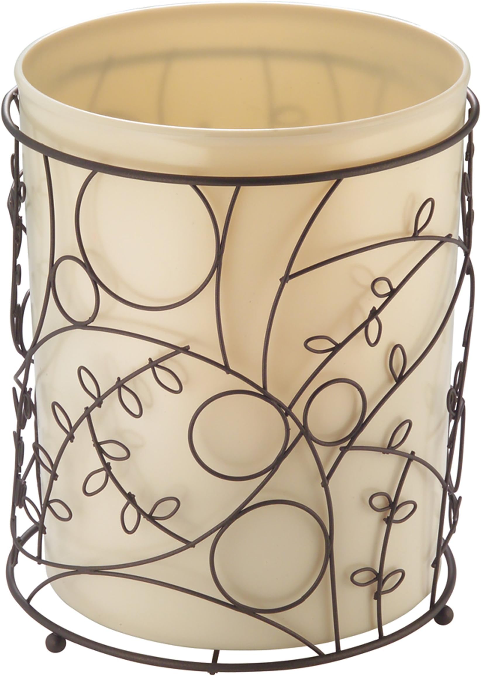 Amazon.com: iDesign Twigz Metal Wire and Plastic Wastebasket Trash Can ...