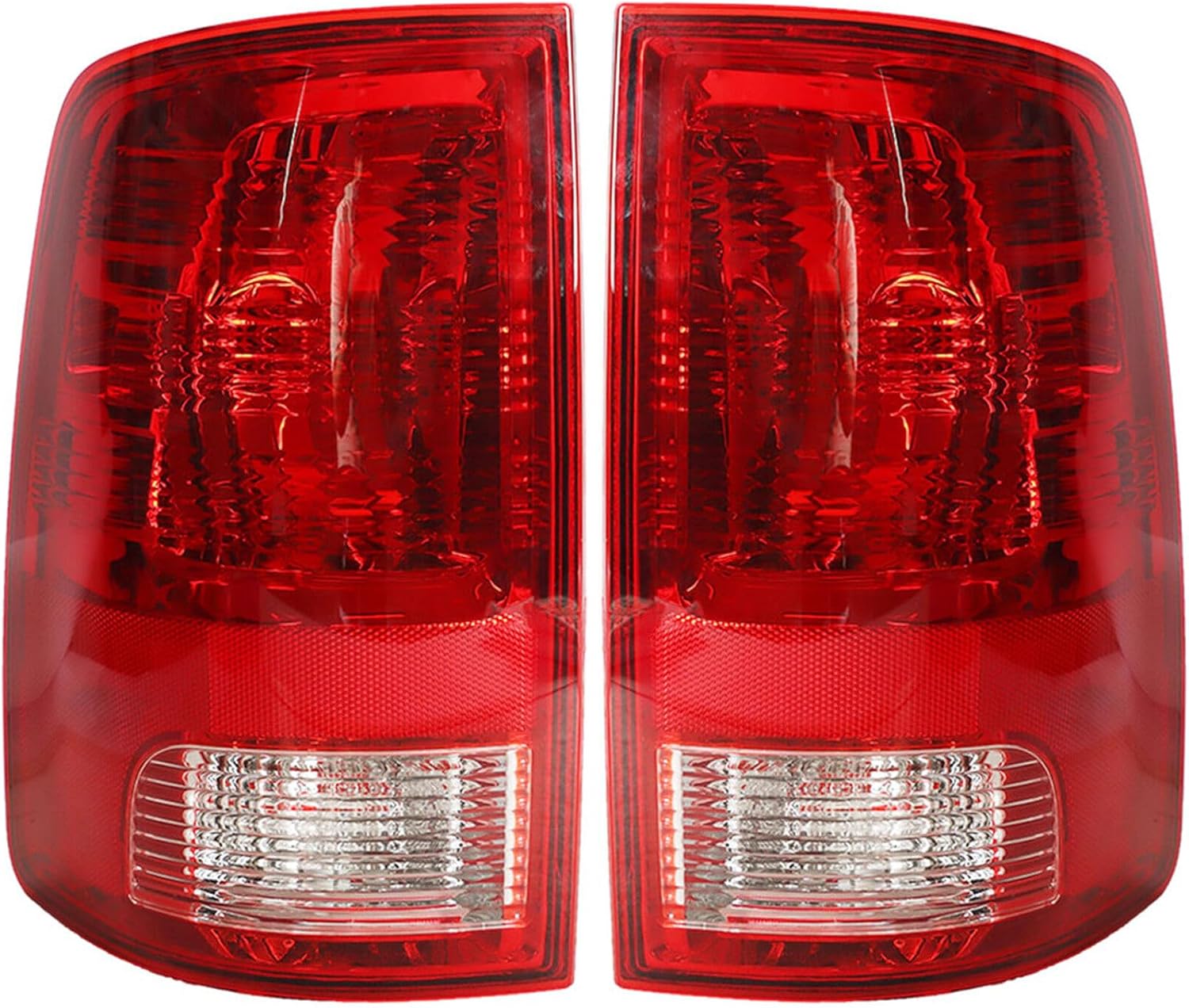 wflnhb 1 pair tail light replacement for 2009-2018 ram 1500 2500 3500 taillamp rear break light lamp assembly 55277415af 55277414af passenger and driver side