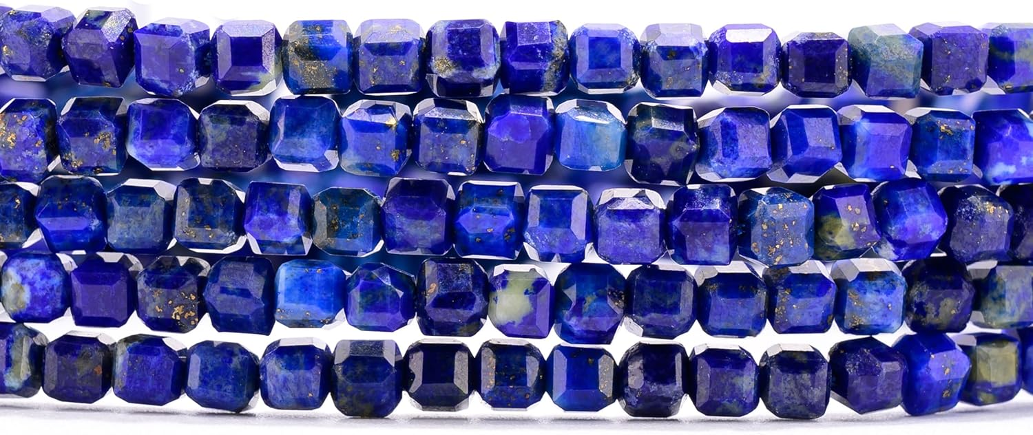 Angelstones Crystal Bracelet for Women, Natural Gemstone Small Beaded Bracelets, 3mm Faceted Cube Beads, Healing Bracelets for Women - Image 2