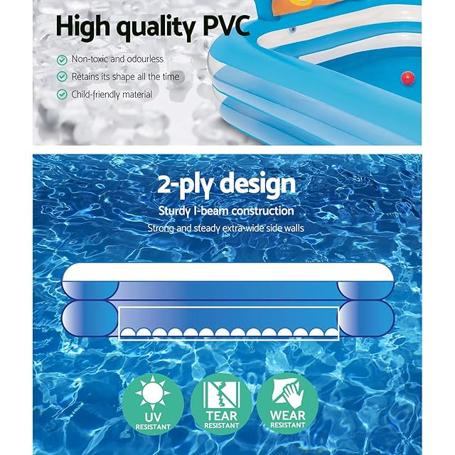 Foto 3 de 8 de Bestway 54170 - Piscina Rectangular Hinchable Infantil con 2 Porterías Skill Shot 237x152x94 cm, Multicolor