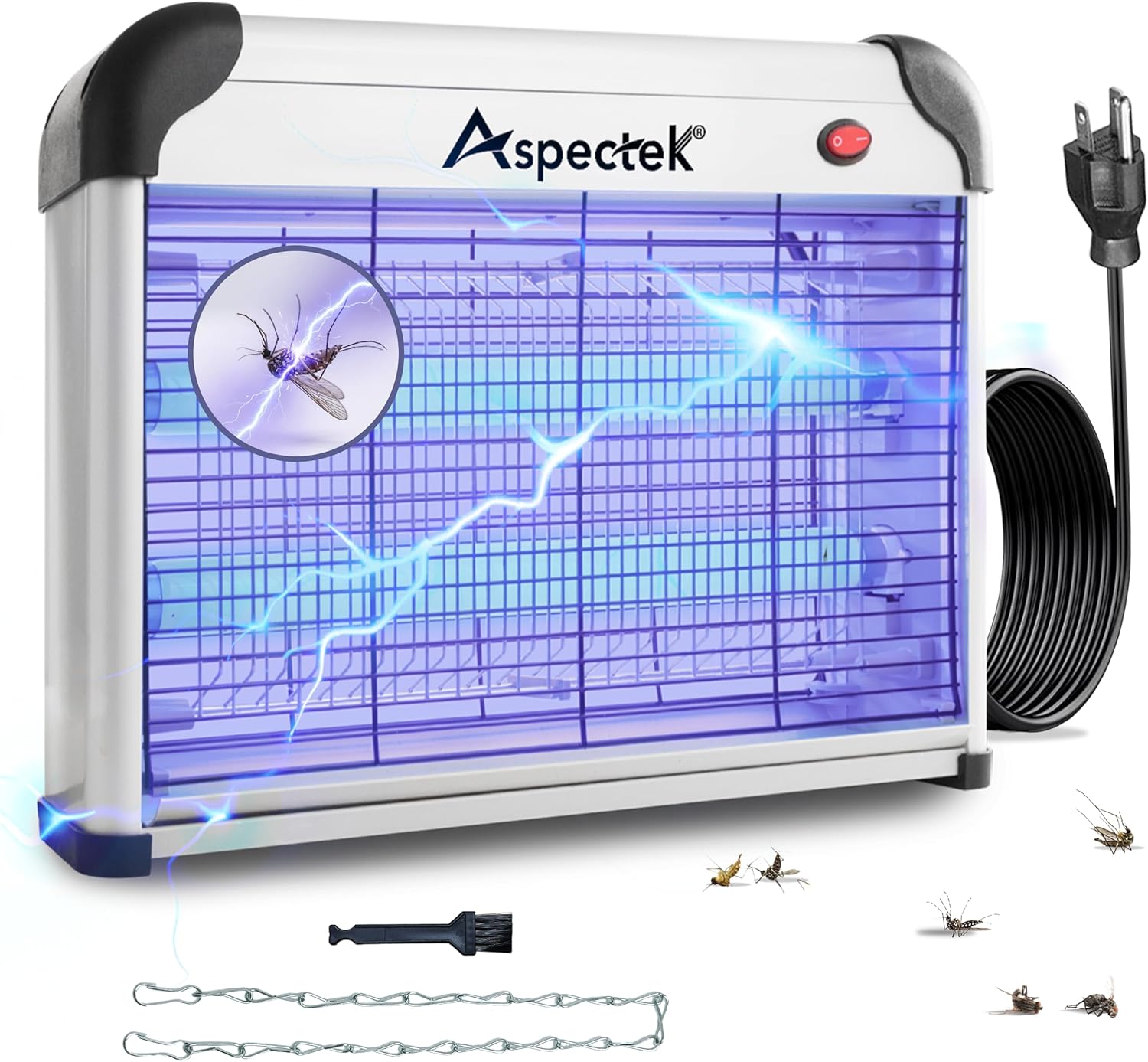 Aspectek 20W Indoor Bug Zapper - Electric Mosquito Fly Wasp Moth Killer with Protective Mesh for Home Office Restaurant