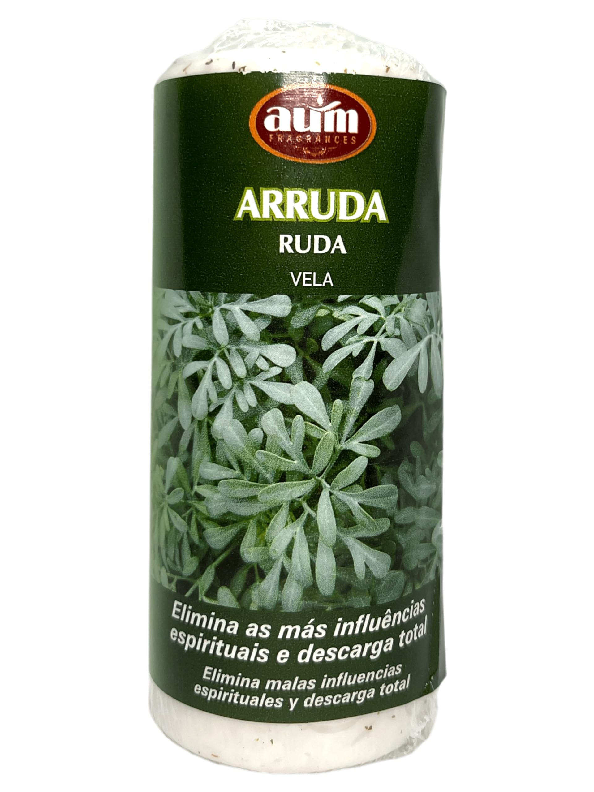 AUM Fragrances Ruda Candle 12x4.8cm - Eliminates evil spiritual influences and total discharge - HOSTENATURA