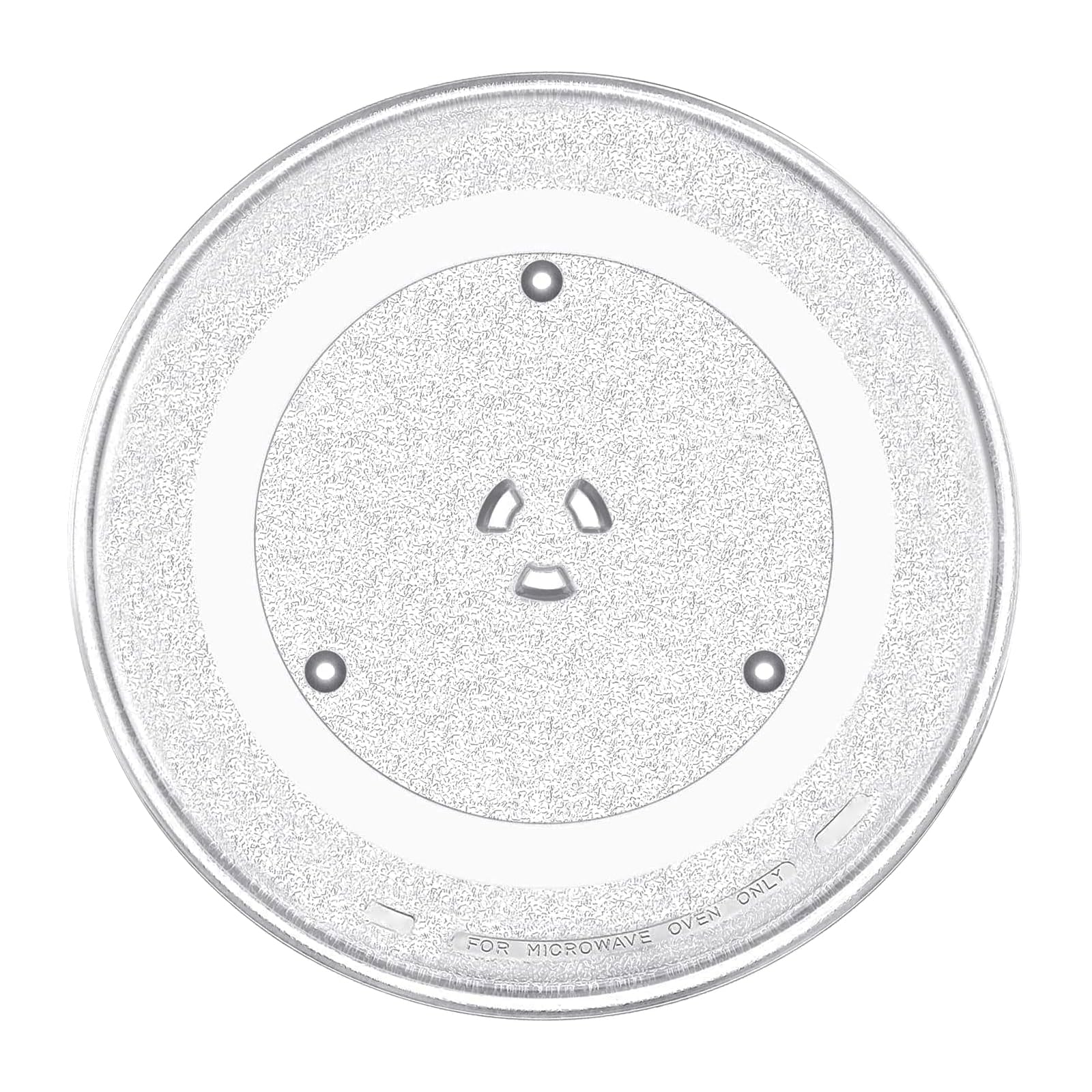 SPARES2GO Universal Microwave Turntable Plate 6 Lug Fixing Y Type Glass Dish Tray (10" / 25.5cm / 255mm) — image 1