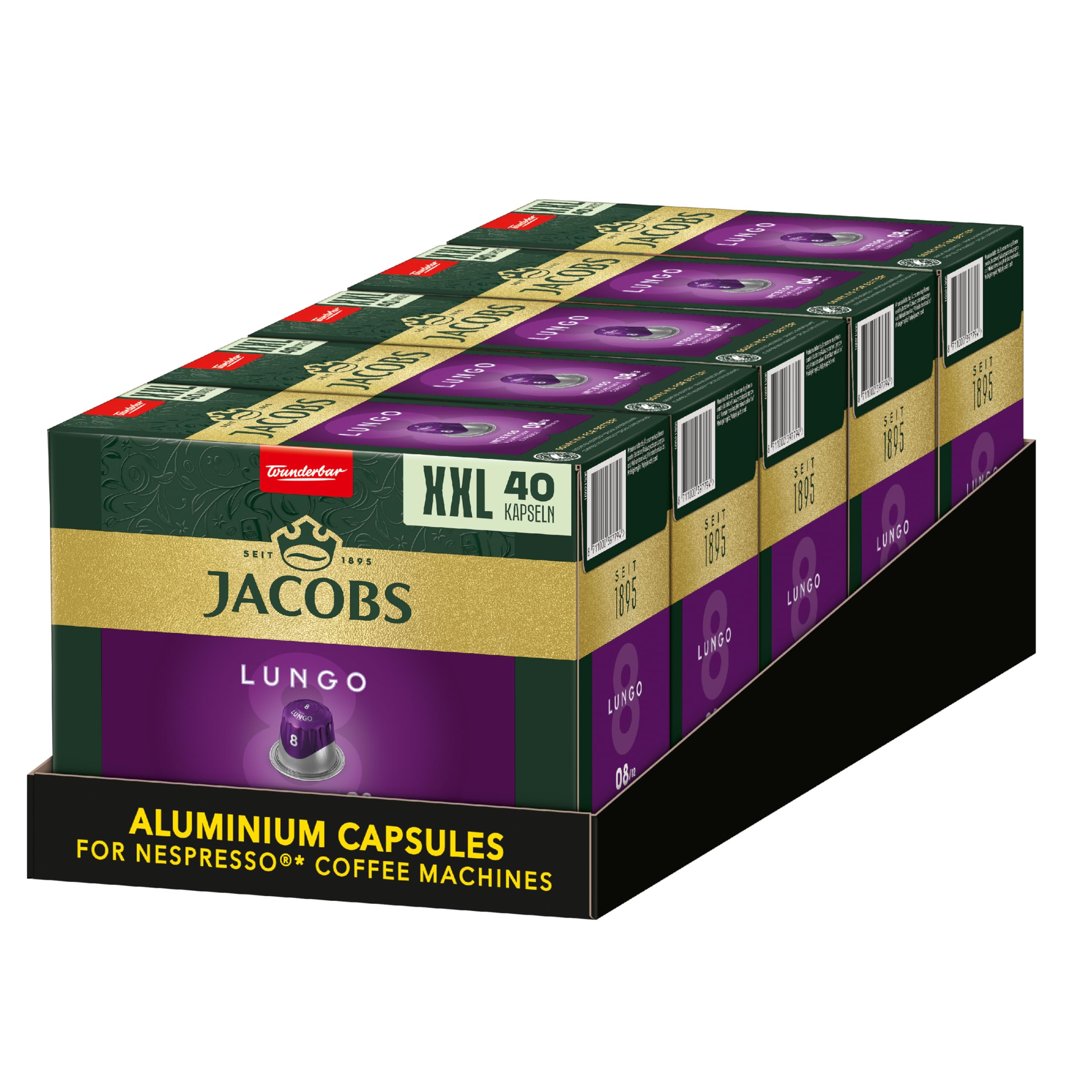 Jacobs Lungo Intenso Kapsułki Kawy, 200 sztuk