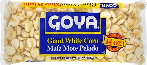Goya Foods Inc. Pelado gigante de maíz blanco y moote de maíz, unidades de 14 onzas (paquete de 24)
