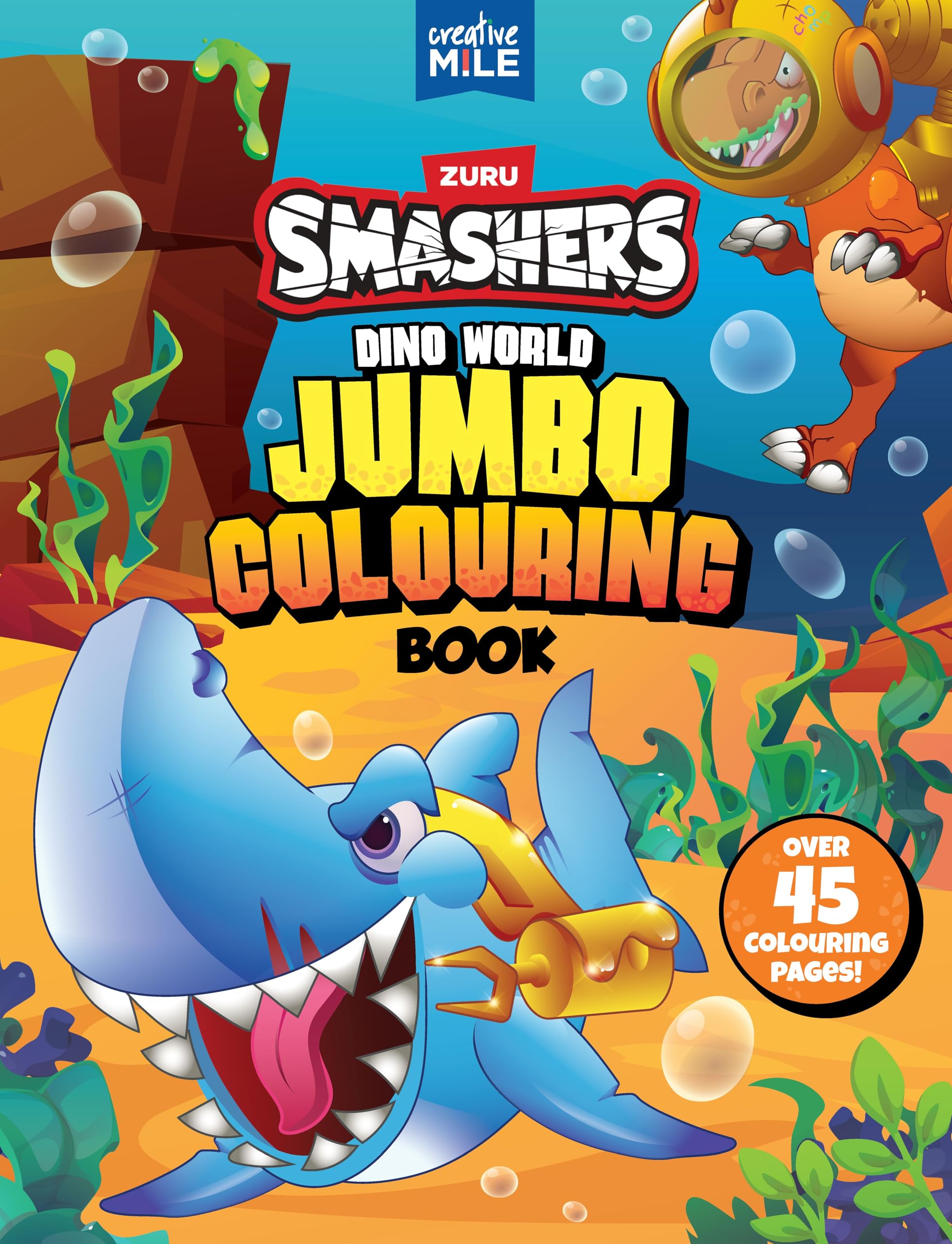 Smashers Dino World Jumbo Colouring Book by Creative Mile (Paperback Book)