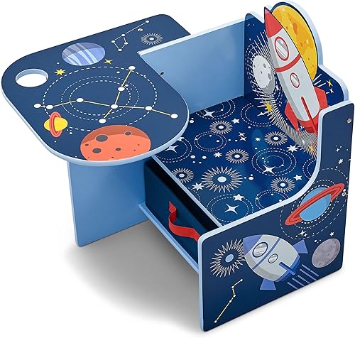 Miniatura 9 de Delta Children Space Adventures - Escritorio con silla y compartimento de almacenamiento, para artes y manualidades, merienda, educación en casa,