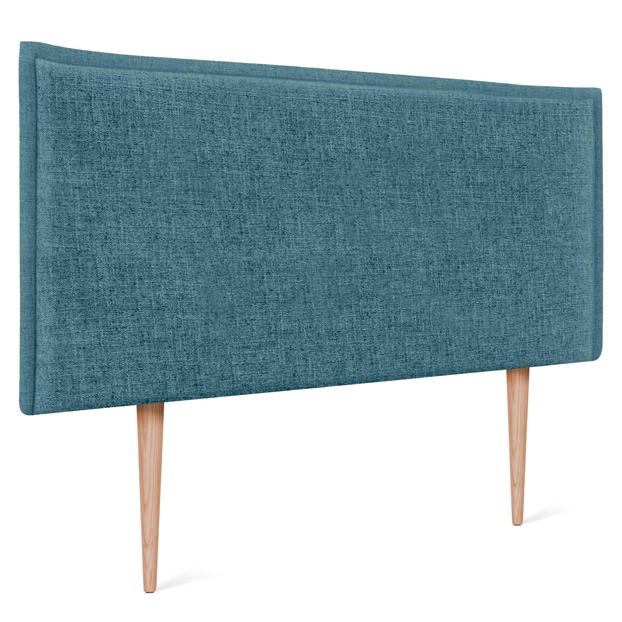 DHOME Solid Natural Linen Headboard with Trim Upholstered Headboard Bed Bedroom Modern Top Trending (Natural Linen, 160 x 105 cm with Legs (Beds 150/160)) — view 13