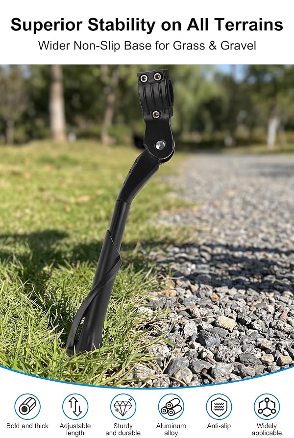 MOAYZRO Bike Kickstand, Aluminum Alloy Rear Side Stand for 24”-29" Bicycle by MOAYZRO - Used condition - Image 3