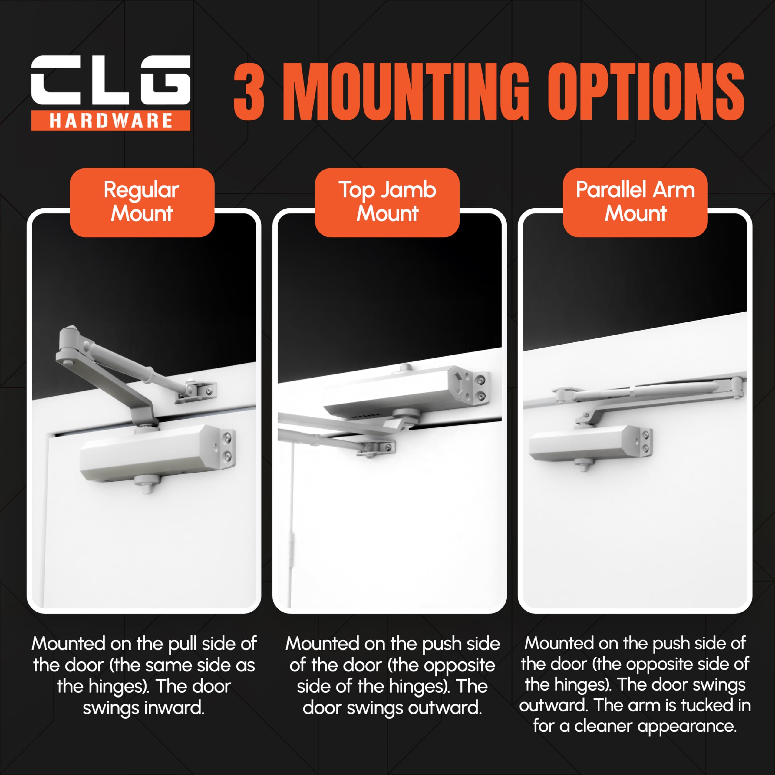 CLG HARDWARE Heavy Duty Commercial Automatic Door Closer w/- Closing Delay — Amazon image 4