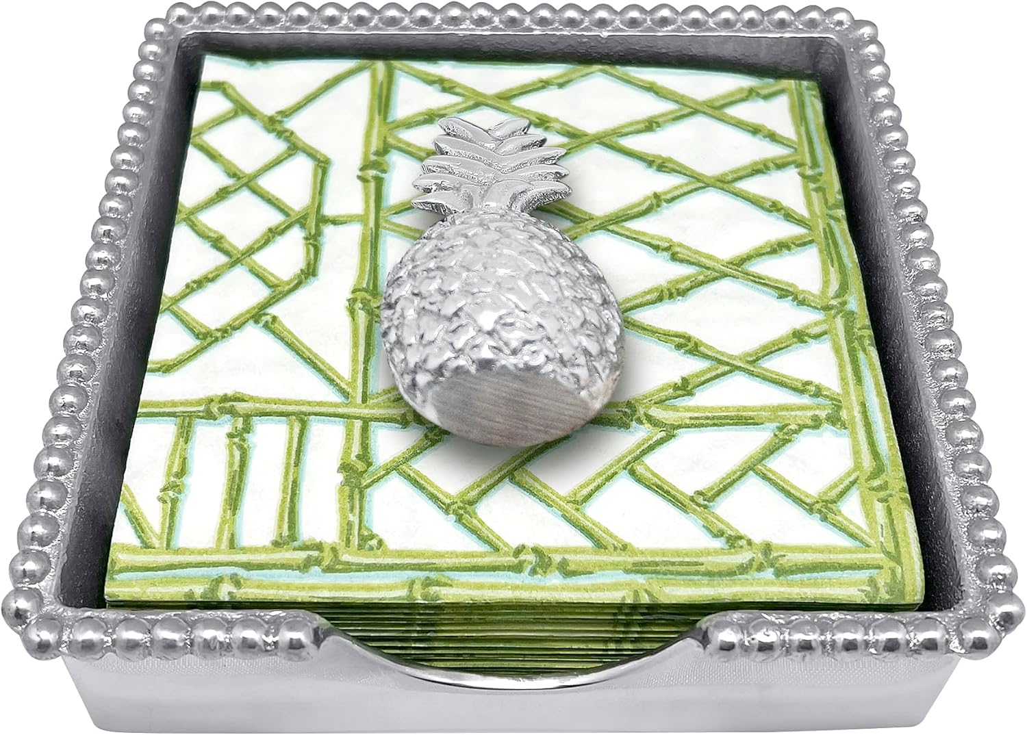 Mariposa Pineapple Beaded Napkin Box
