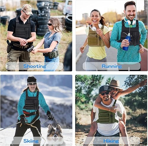 Miniatura 2 de KINGSLONG Tactical Chest Pack Running Bag Outdoor Sports Lightweight Water Resistant - Hiking EDC Vest Rig Pack Men Women