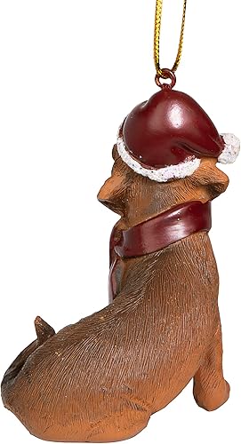 Vista 86 de Design Toscano - Figura de perro para decoración navideña.