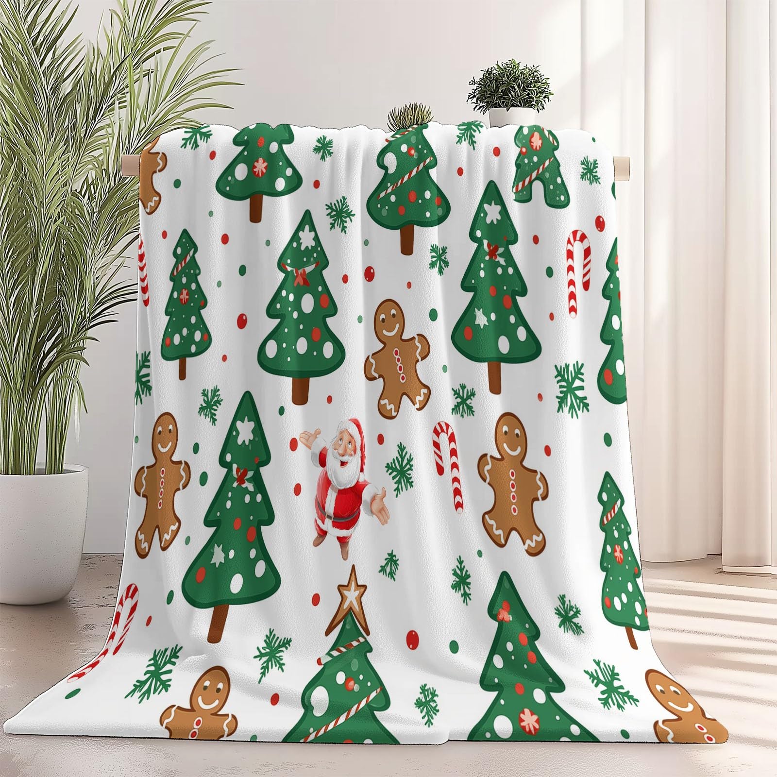Couvre-lit jeté de canapé plaid couverture polaire flanelle Noël chaud