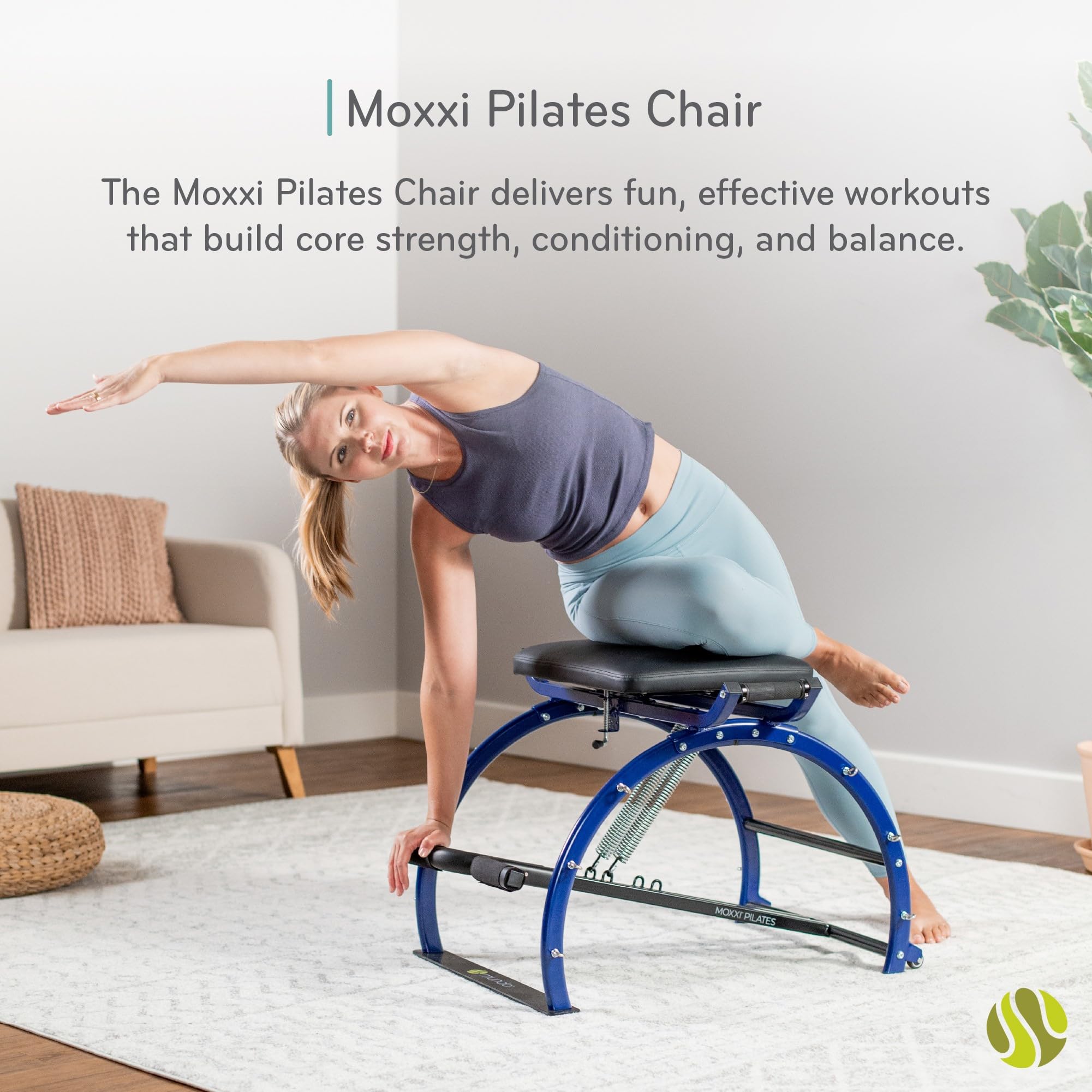 Mundo Moxxi Pilates Chair, Workout Equipment for Home Gym, Up to 250 -Pound Weight Capacity
