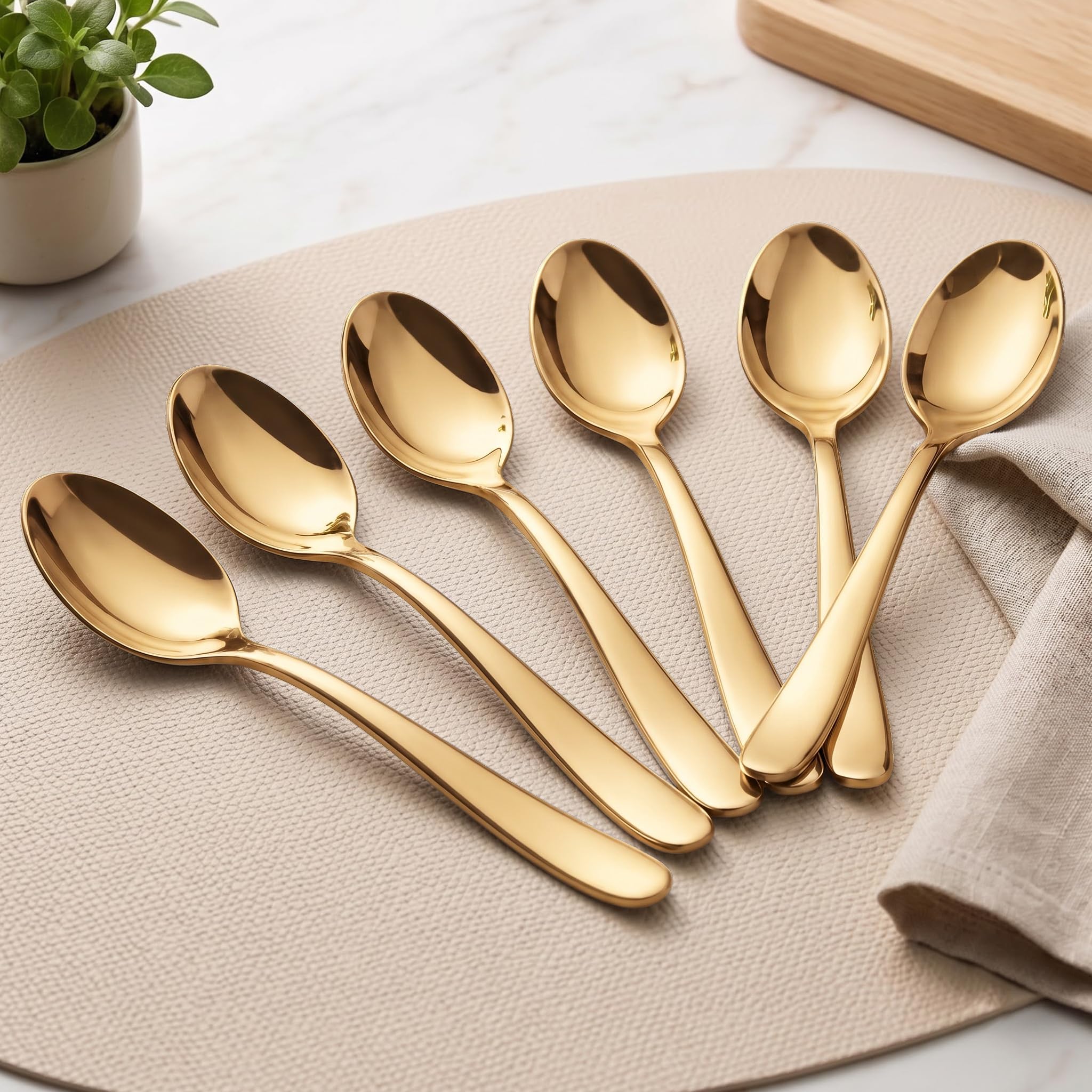 Parage Tiara Stainless Steel Coffee Spoons - Set of 6 -11 Parage Tiara Stainless Steel Coffee Spoons - Set of 6 -11