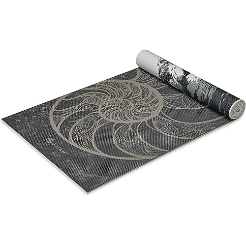 Gaiam Yoga Mat - Premium 6mm Print Reversible Extra Thick Non Slip Exercise & Fitness Mat for All Types of Yoga, Pilates & Floor Workouts (68" x 24" x 6mm Thick)