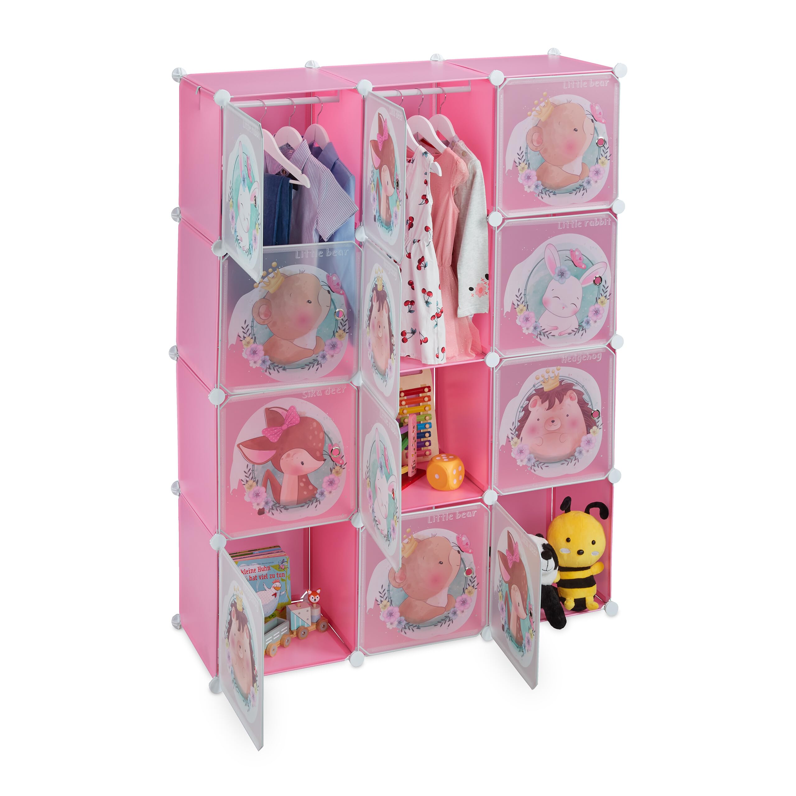 Leuke H.C Anderson kinderkledingkast wit met roze deuren - Kinderkamer | Commodes en Kasten