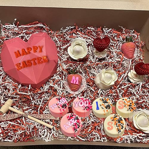 Vista 5 de Mity rain 3 moldes de letras para fresas cubiertas de chocolate, molde de silicona en mayúsculas y minúsculas para hacer dulces, gomitas, galletas