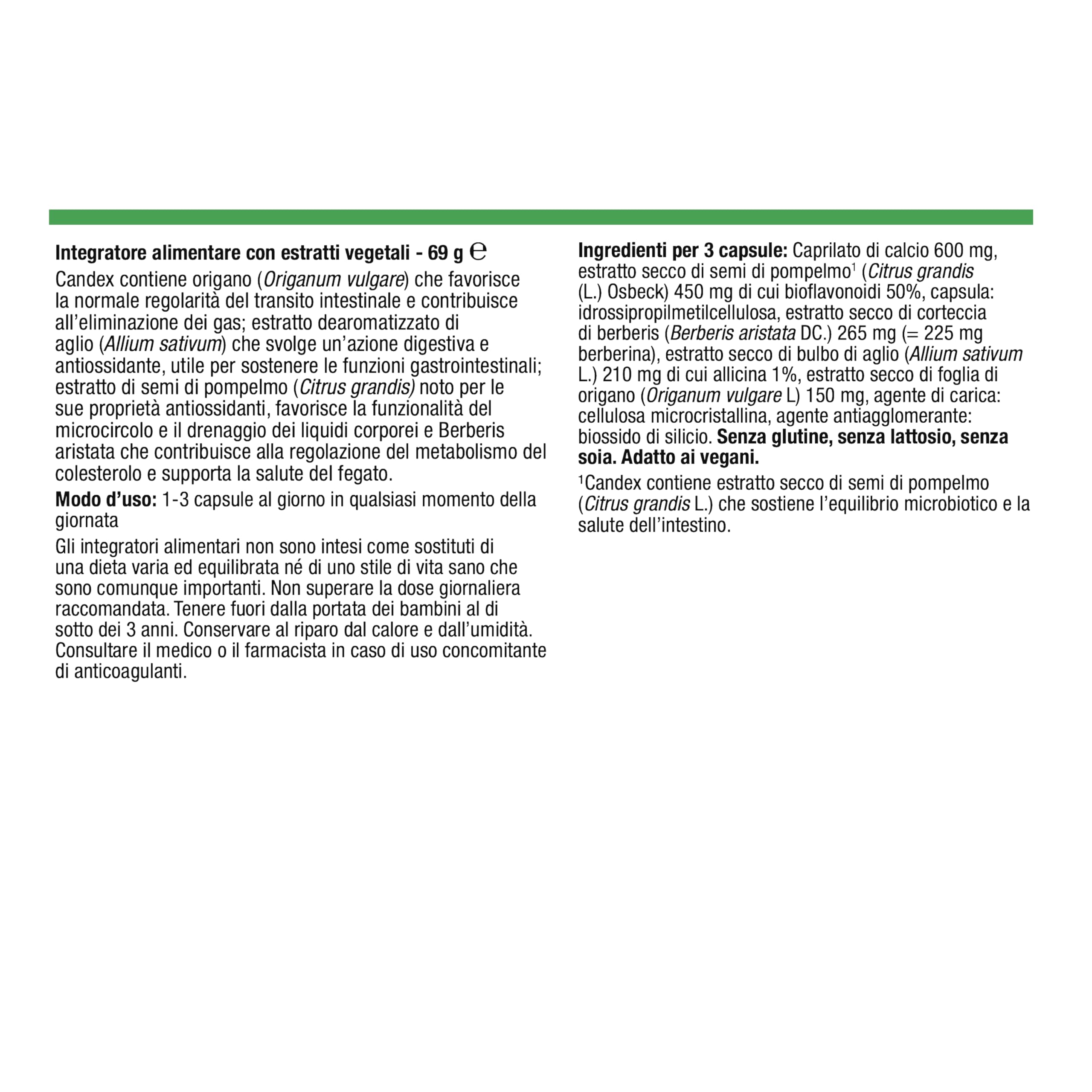 Metagenics Candex NFI - Estratti Vegetali per il Benessere della Flora Intestinale e l’Equilibrio Microbiotico - 90 Capsule