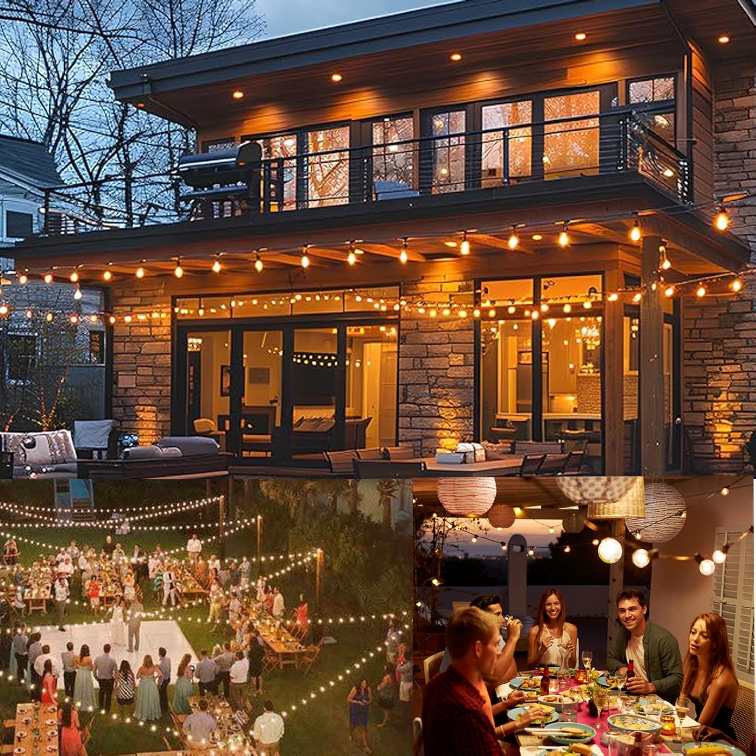 Clear Glass S14 Incandescent Bulbs for Indoor Outdoor Use, 11W, 20 Pack