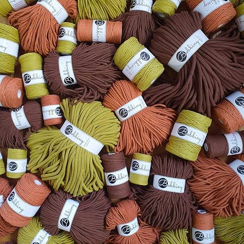 Miniatura 3 de Bobbiny Cordón de macramé de una sola capa para bebé de 0.059 in (natural) 108 yardas330 pies (100% algodón reciclado)