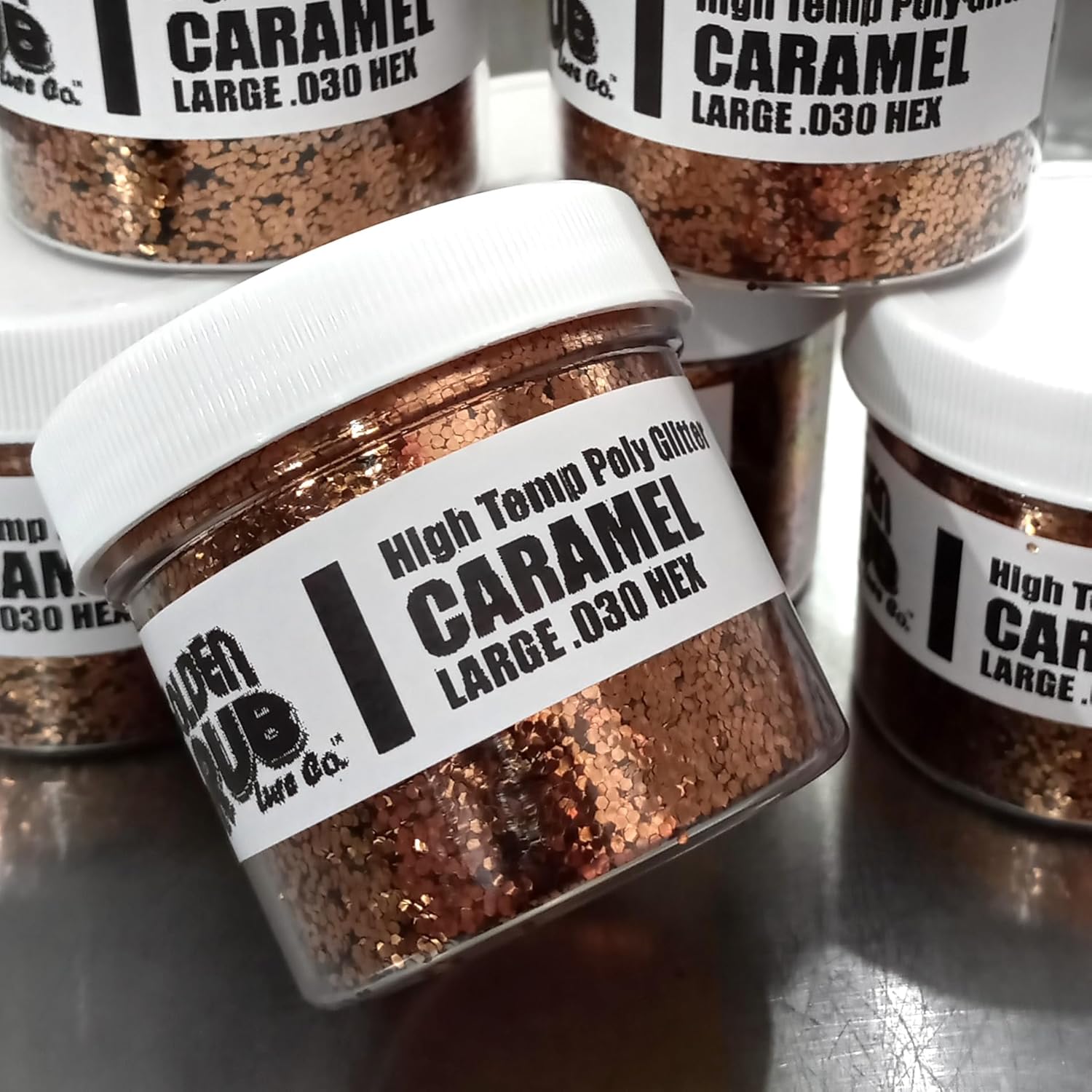 6 Pack of Large .030 Glitter Mixes for Soft Plastic Lure Making - Heat/Solvent Resistant - Metallic Option