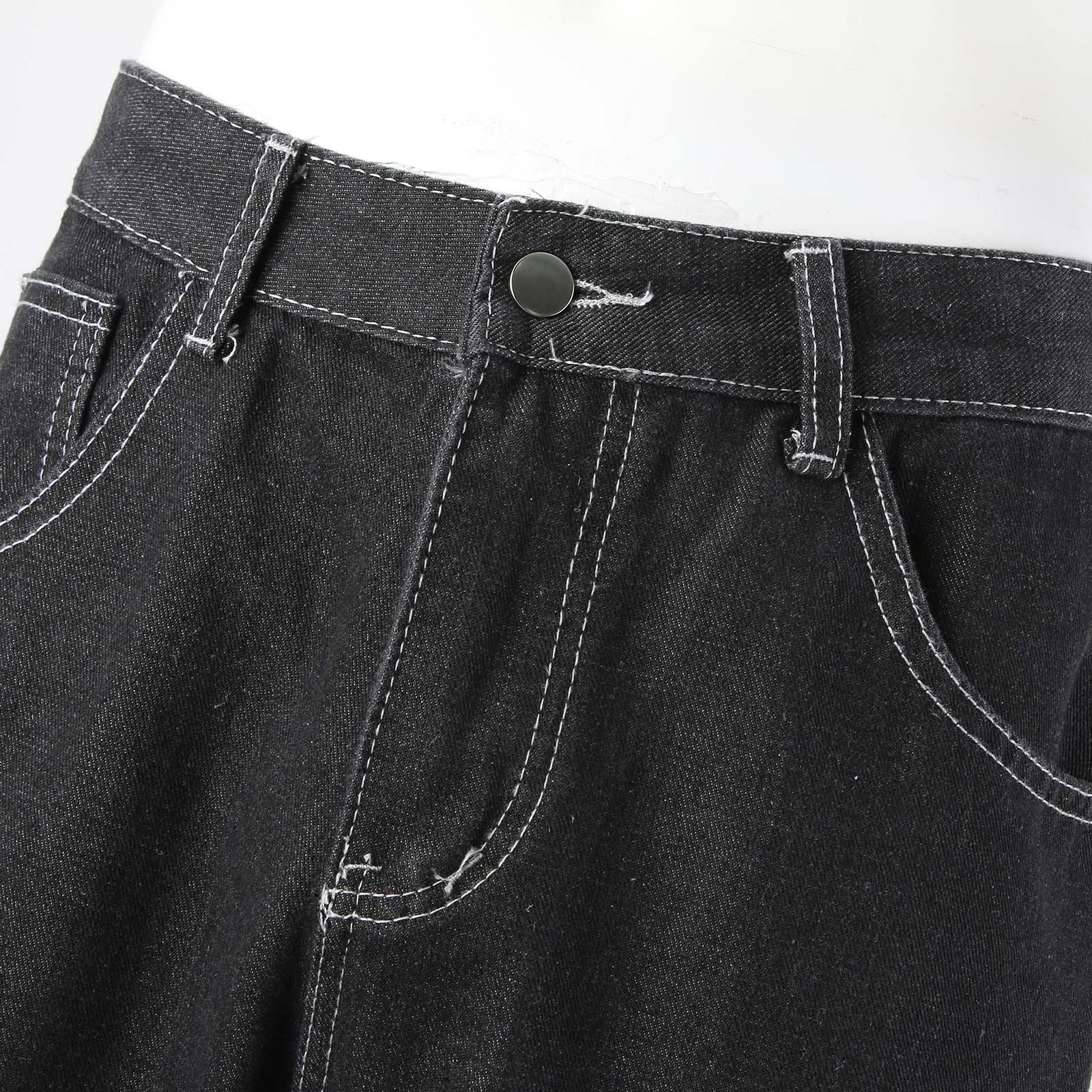 Genérico Pantalones De Mezclilla Ajustados para Hombre Pantalones Deportivos Rasgados Desgastados Desgastados Ajustados para Uso Diario Vaqueros De Hombre Vaqueros Rectos
