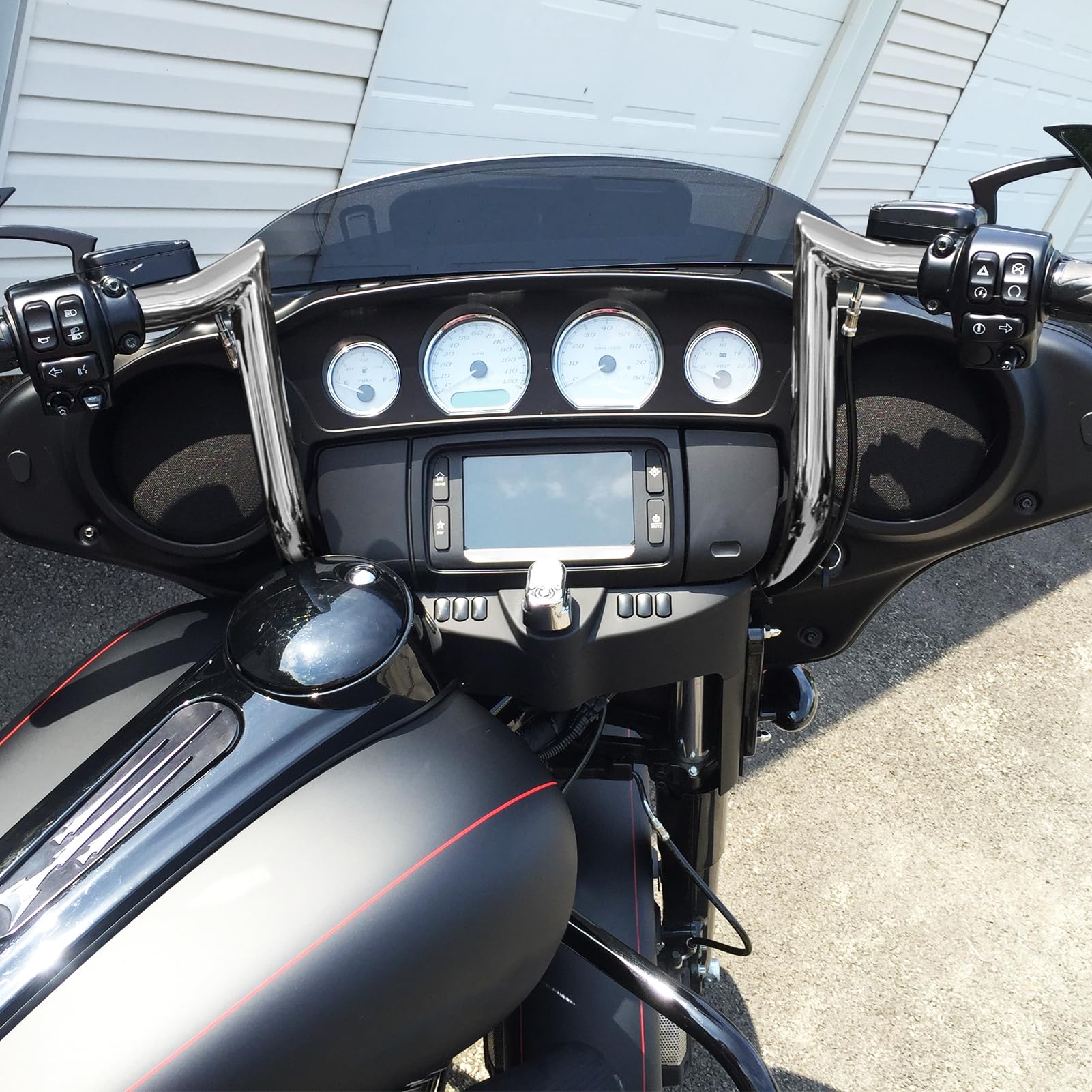 Amazon.com: Mofun 14 Inch Pre-Wired Ape Hangers Handlebar 1 1/4