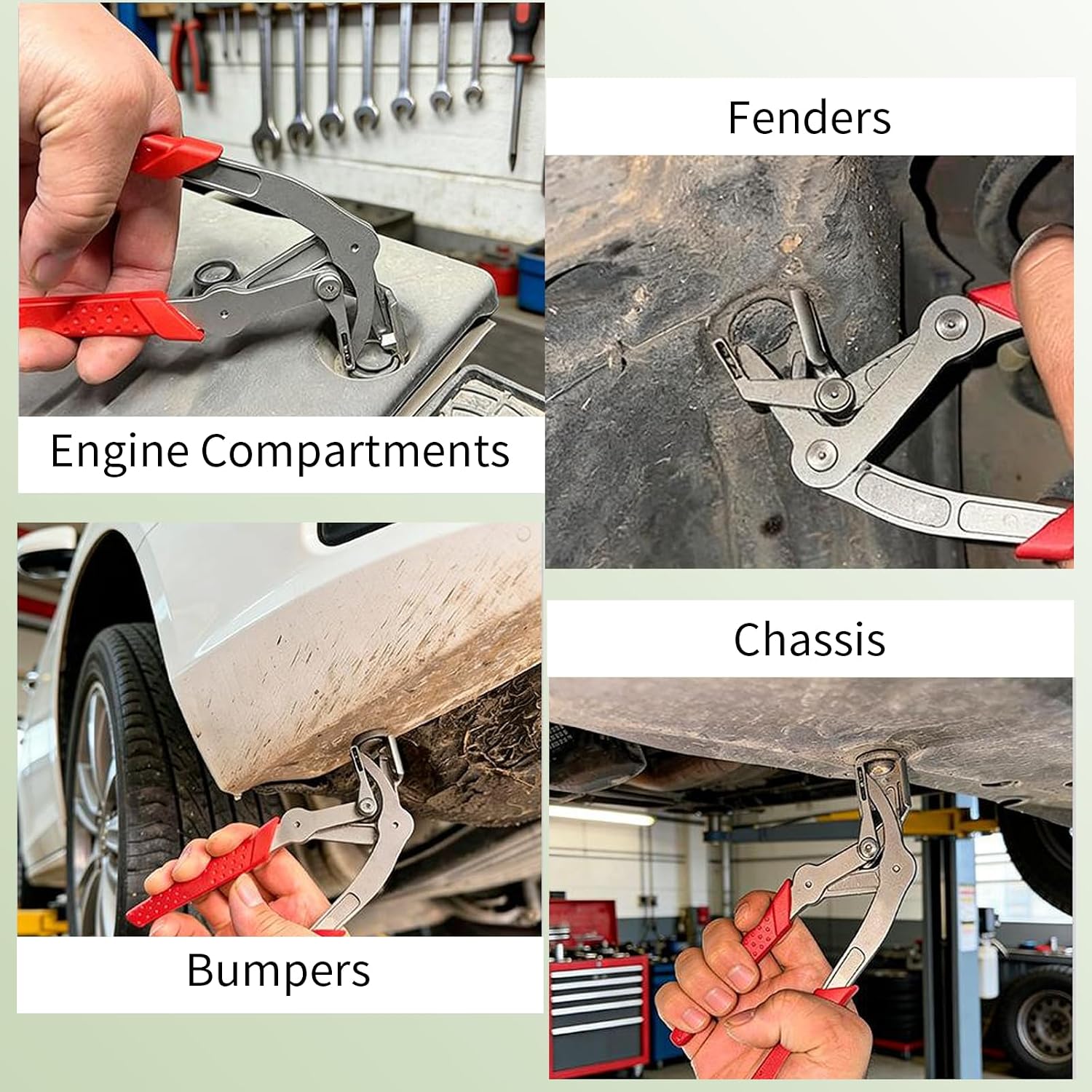 Car Clip Pliers, 1 Pcs Panel Clip Removal Tool, Professional Plastic Auto Fastener Removal Pliers, Interior & Exterior Trim, Damage-Free Disassembly Tool for Mechanics (Red)