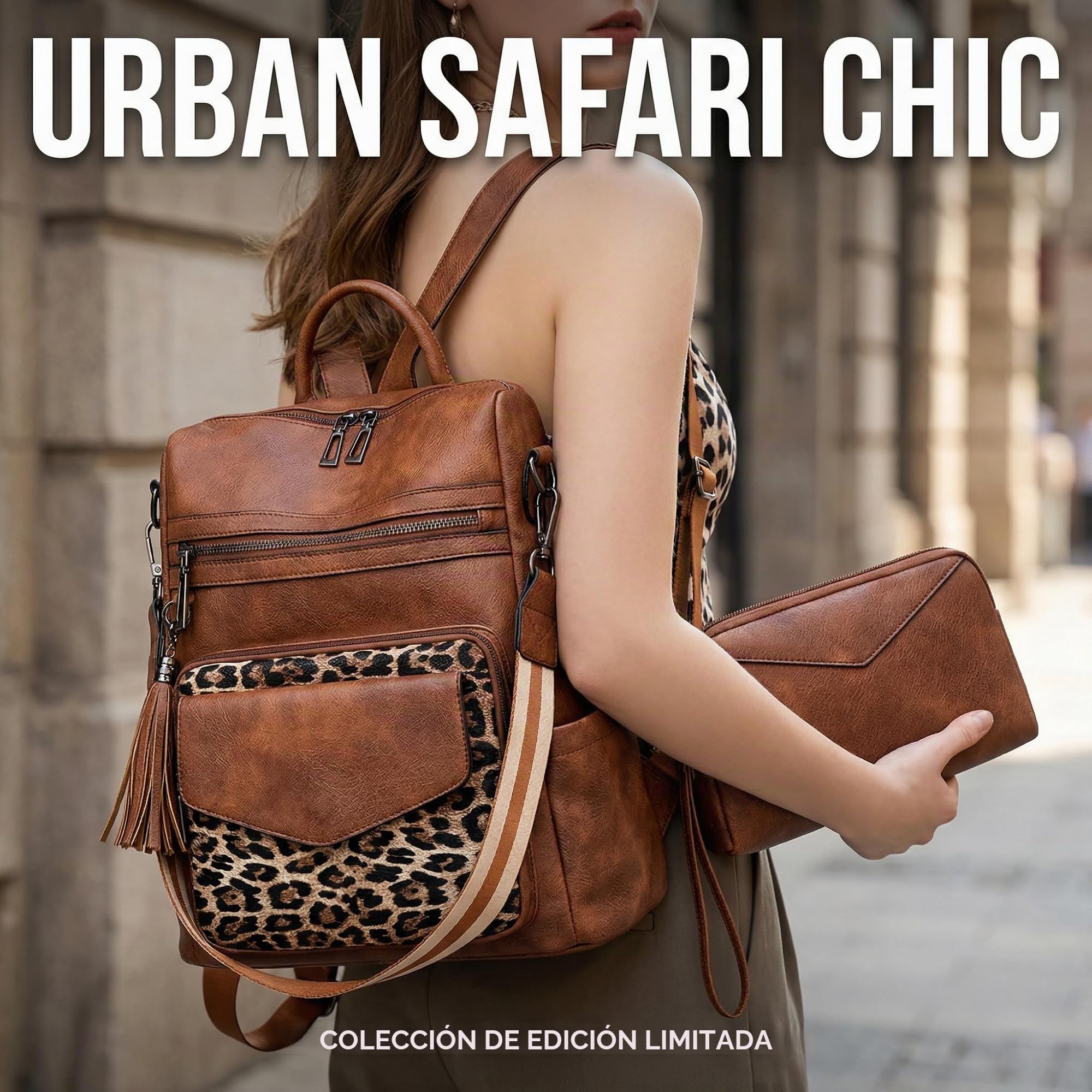 Mochila para mujer, antirrobo, ligera, impermeable, de poliuretano, a la moda, multiusos, convertible, bolso de hombro, mochila