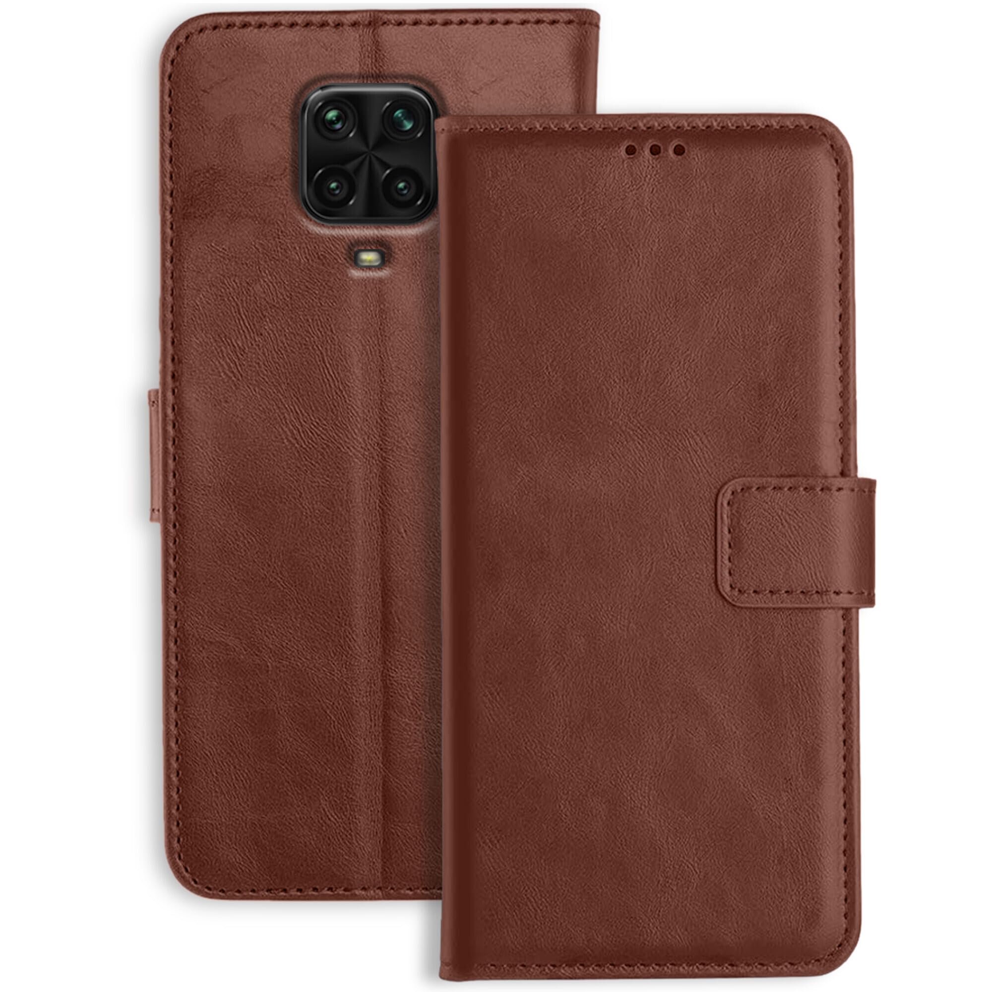Orosky Poco M2 Pro Flip Cover | Leather Finish | Inside Pockets & Stand | Shockproof Wallet Style Magnetic Closure Back Cover Case for Poco M2 Pro (Brown) (B092JRXK33) Amazon Price History, Amazon Price Tracker