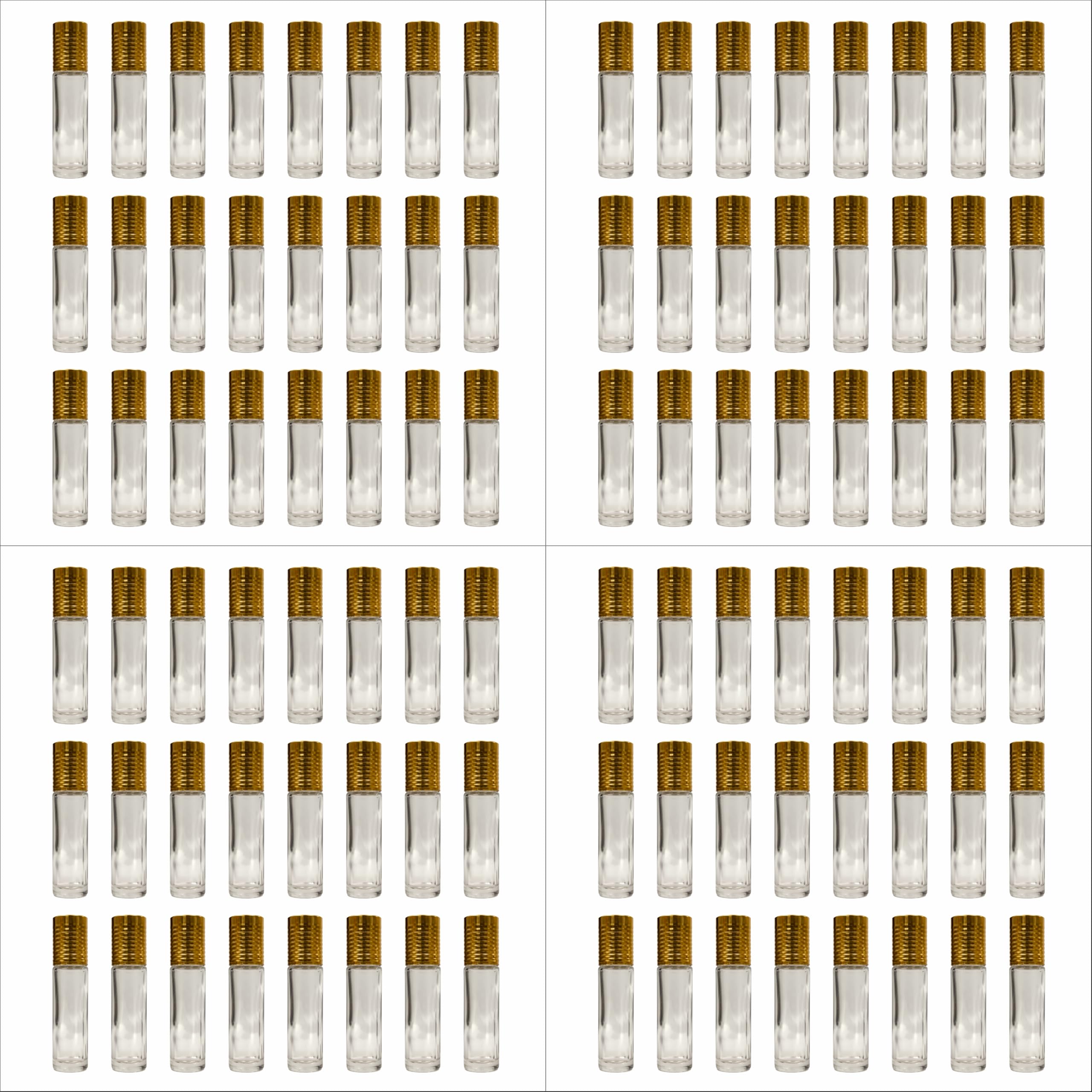 CLOAKKINGS by Riza Fragrance 6ml Refillable Roll-On Attar Bottle | Pack of 150 | Leakproof Clear Glass Empty Bottle with Plastic Roller & Golden Cap for Perfumes, Essential Oils, Lip Balm, etc.-image-2