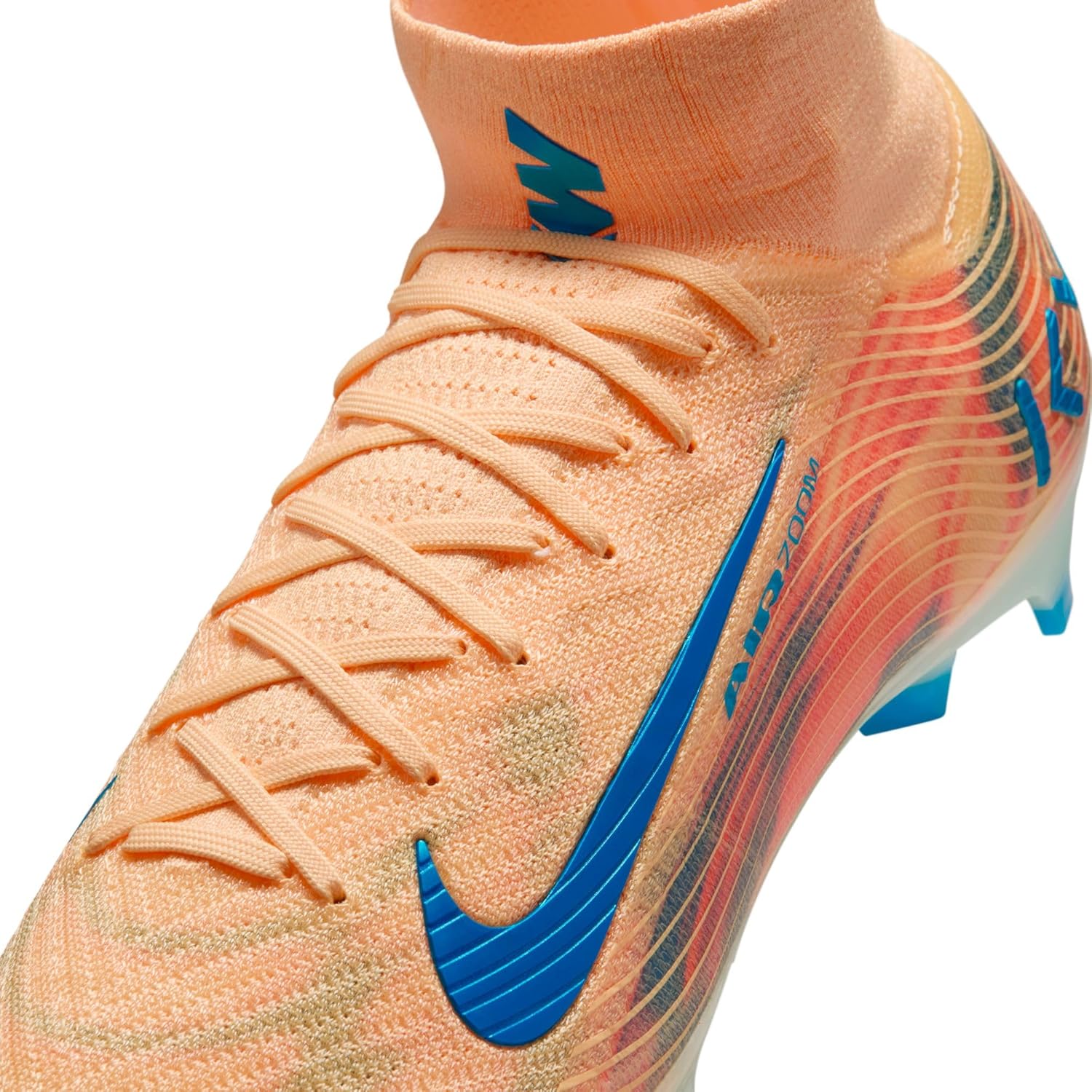 Nike Mercurial Superfly 10 Elite Kylian Mbappe FG High-Top Soccer Cleats (Melon Tint/Igloo/Neo Turquoise)