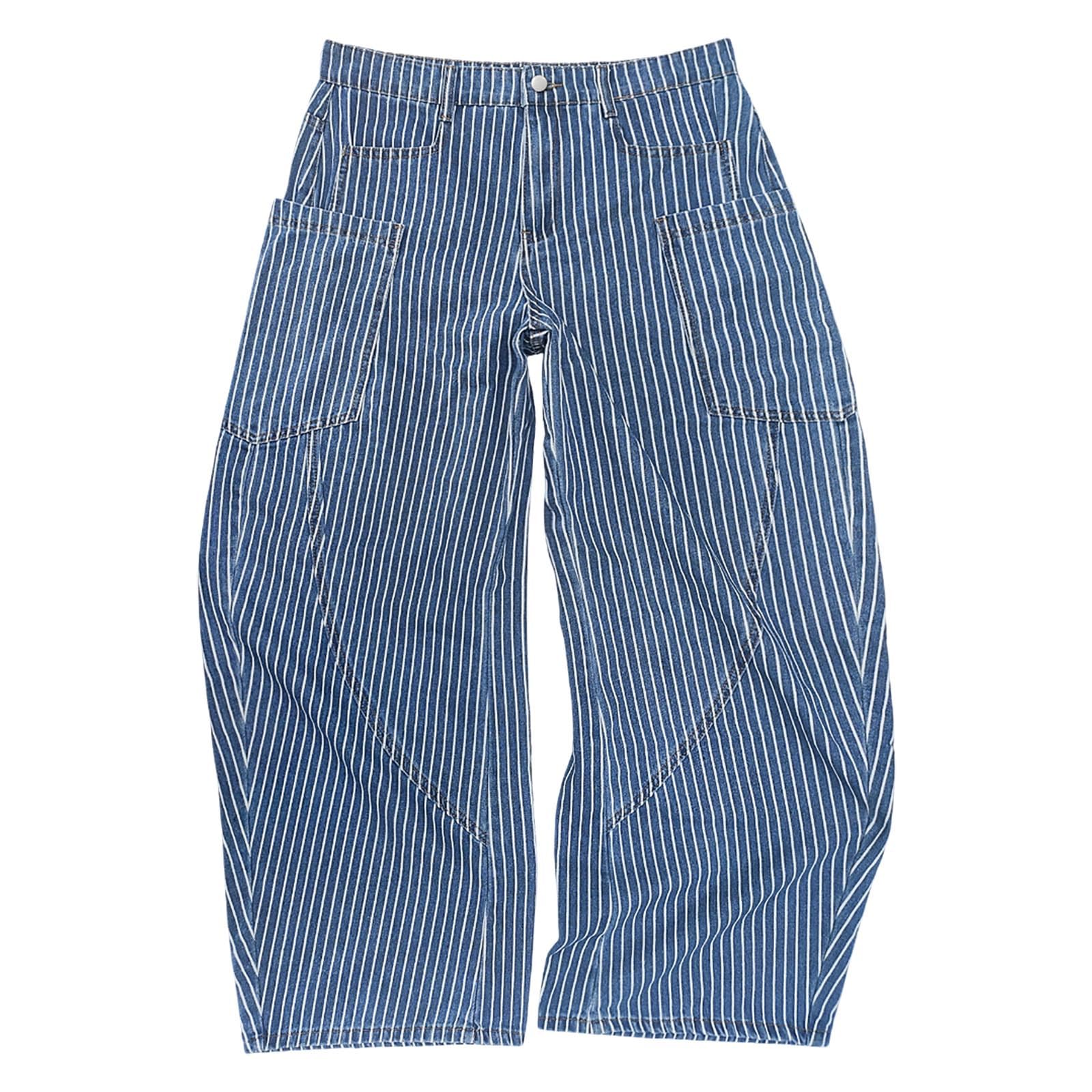 Jeans Uomo Baggy Elefante Loose Balloon Slim Moto Pantaloni Y2K Flare Larghi Invernali Flared Fit Cargo Jins Salopette