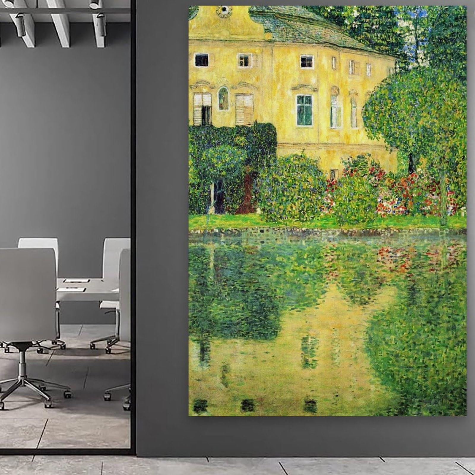 Amazon.co.jp: グスタフ・クリムト絵画ポスター「アッター湖のカンマー