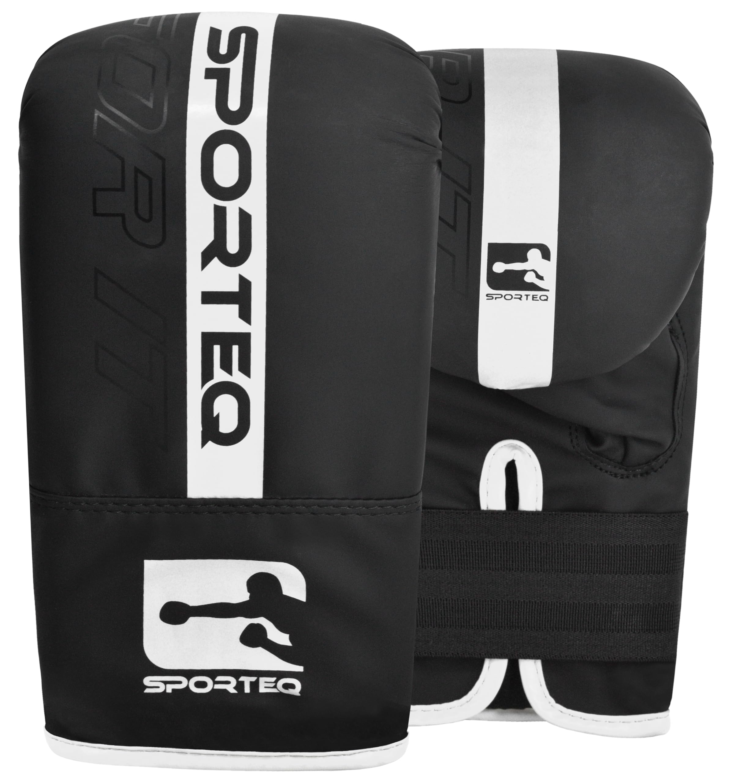 Sporteq GO Series Boxing Gloves, Leather Bag Gloves for Boxing, MMA, Muay Thai & Kickboxing, Gym Gloves for Punch Bag, Pads & Speed Ball Training