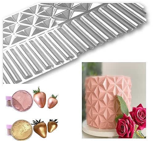3 moldes reutilizables de plástico 3D de origami para tartas de chocolate y ganache herramienta de decoración de tartas postre geométrico incluye