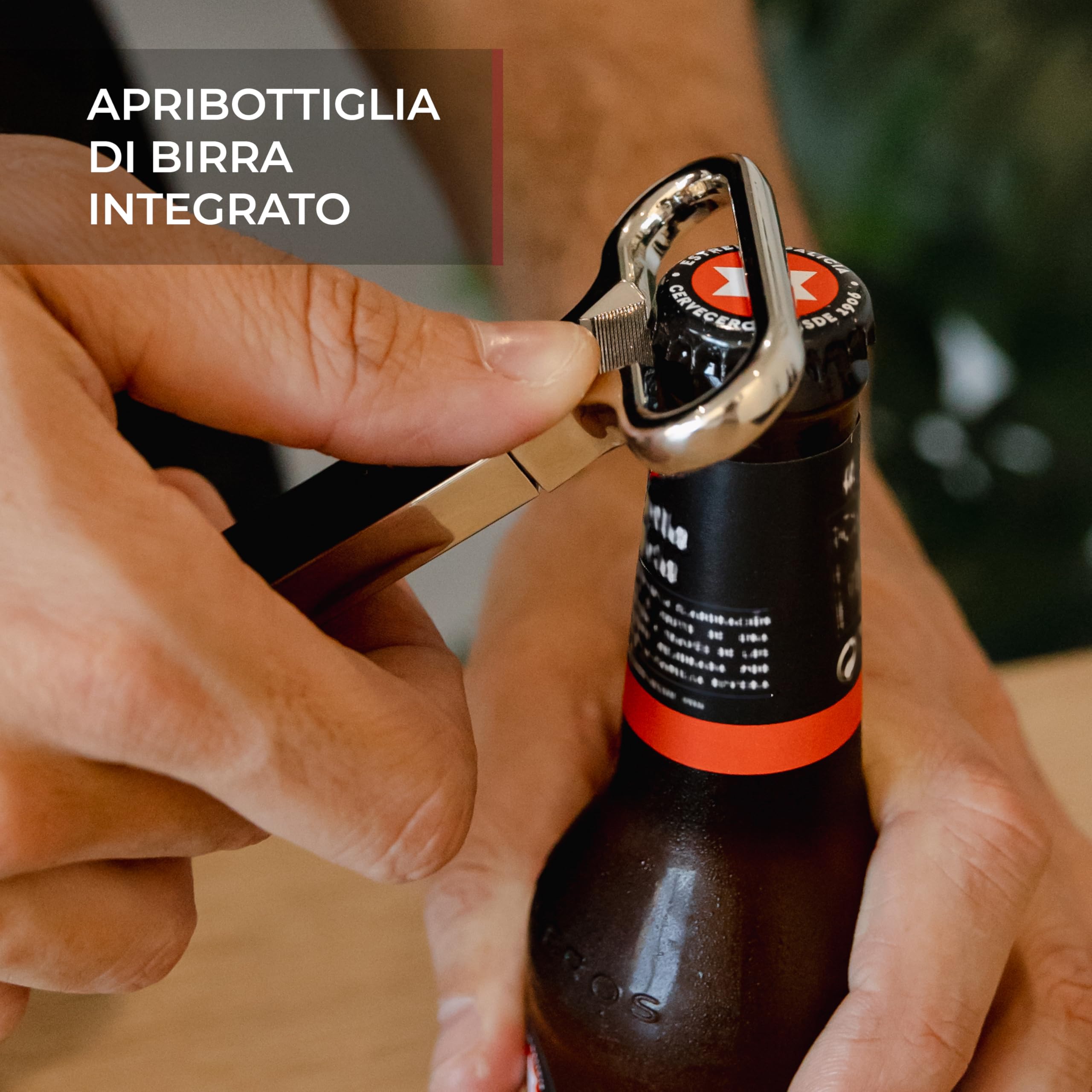 VINAK - Cavatappi classico a lamella | Apribottiglie in sughero vecchio o rotto | Realizzato in acciaio cromato | Viene fornito con una confezione regalo perfetta | Apribottiglie professionale