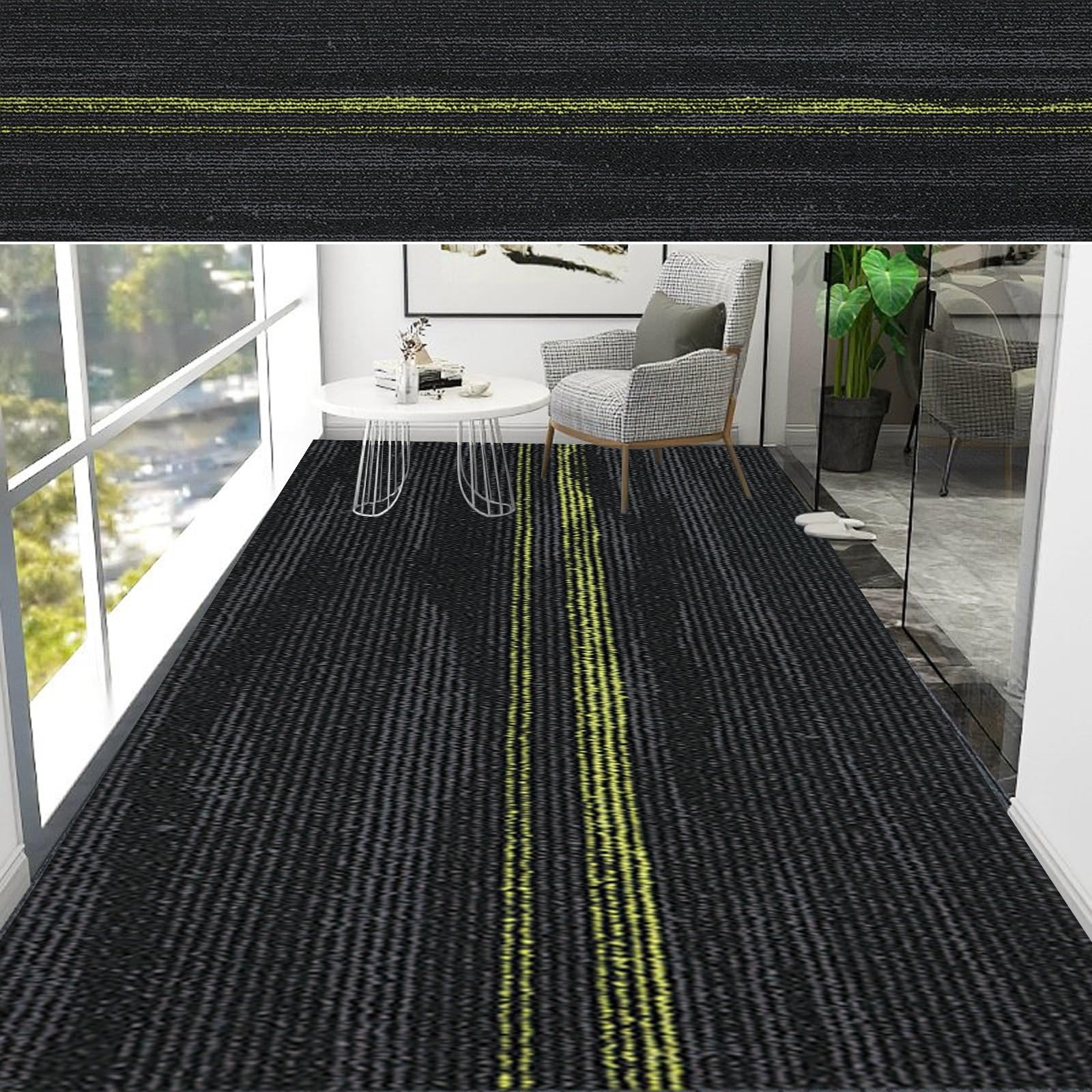 Alfombra de pasillo larga antideslizante de 50 x 200 cm lavable para cocina y salón
