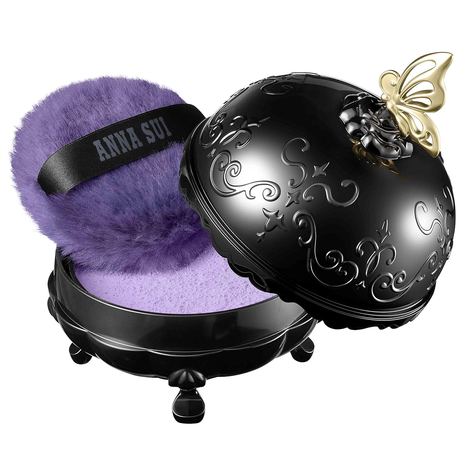 ANNA SUI Loose Face Powder - Refill Only - Blurring effect and Brightening, Covering of Large Pores - Flowless Soft Focus Finish - 200 - Purple - 0.59 oz - Image 6