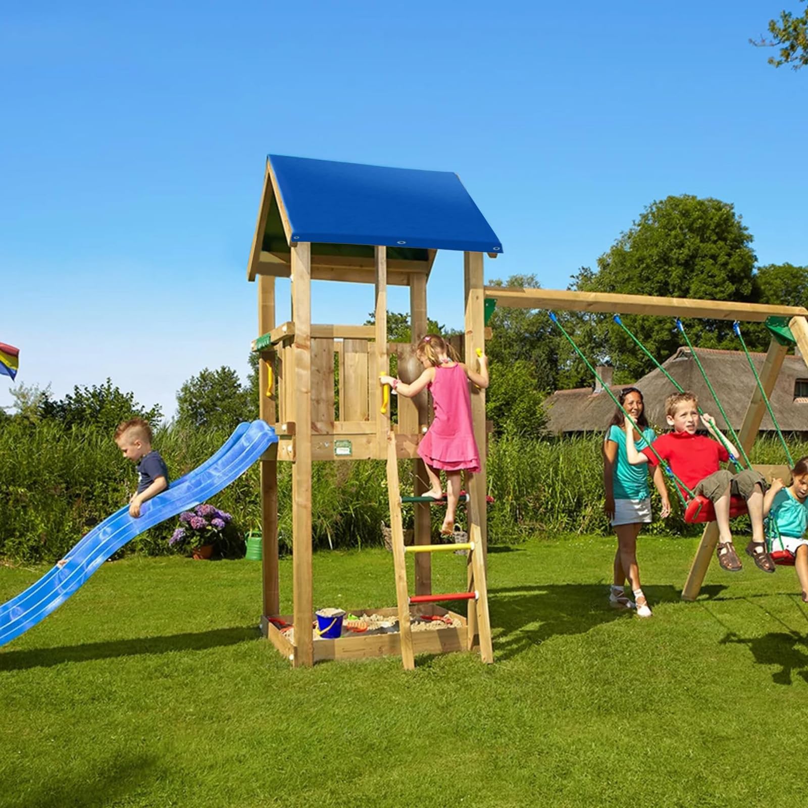 Toldo de Repuesto para Parque Infantil, Toldo de Lona de Repuesto para Niños, Toldo para Vela de Sol, Toldo para Techo de Parque Infantil, Jardín Velas de Sombra, para la Mayoría de Las Ocasiones
