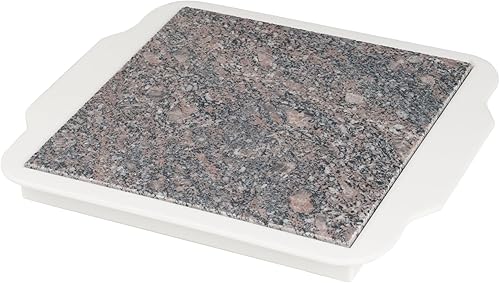Plato calentador de alimentos – Plato caliente de mármol de 9 pulgadas para microondas mantiene la comida caliente durante más tiempo, ideal para