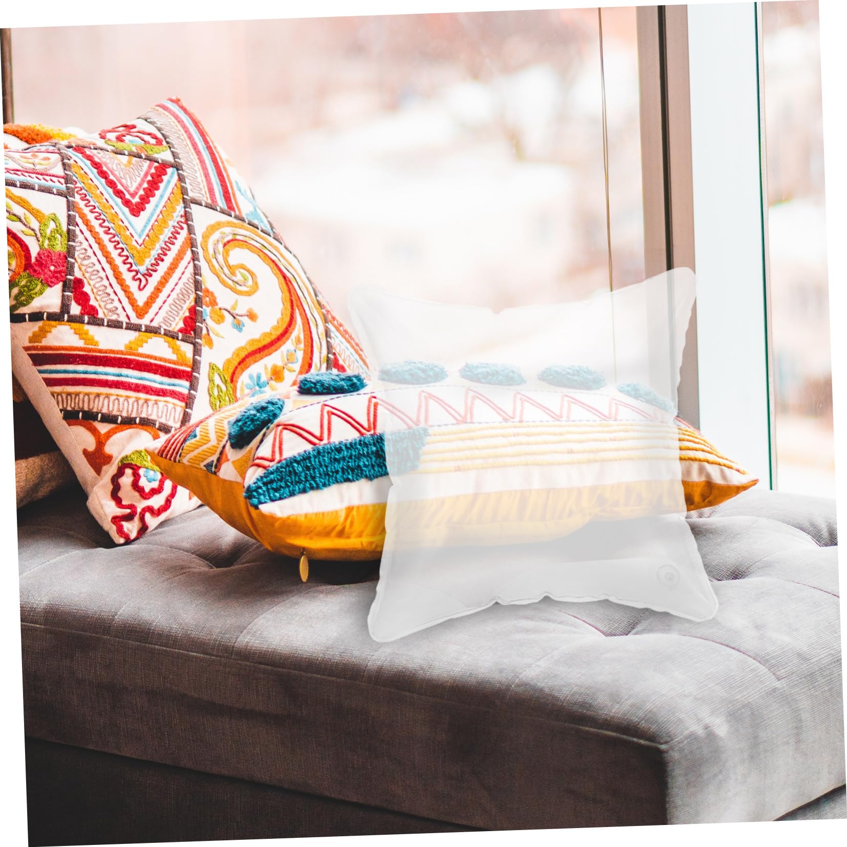 ABOOFAN 3 Almohadas Inflables para Acampar Suaves Cómodas Y Portátiles Rellenas De Aire.