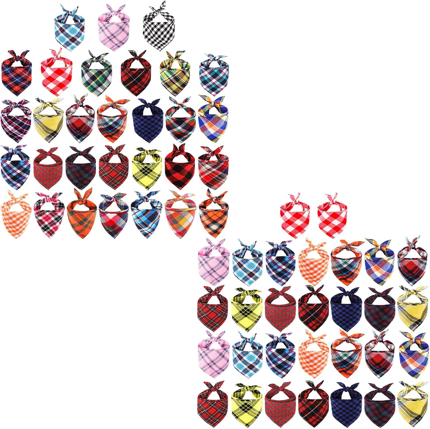 Segarty 30 Pack Dog Triangle Bibs and Segarty 30 Pack Dog Bandanas