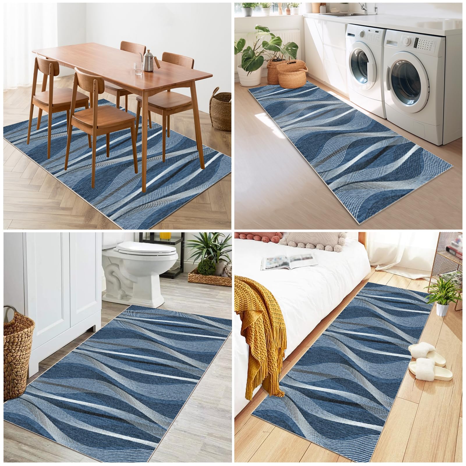 Teppichläufer Rutschfest & Waschbar – 70 X 130 Cm, Polyester Mit Gummirücken Für Flur & Wohnzimmer
