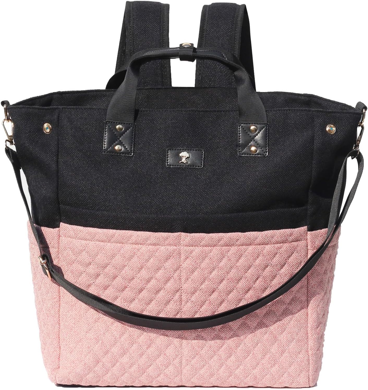 ESVAN Diaper Tote Bag Totepack Backpack Crossbody Bag 3 in 1 for Women Laptop Backpack Multifunctional with Insulated Pockets