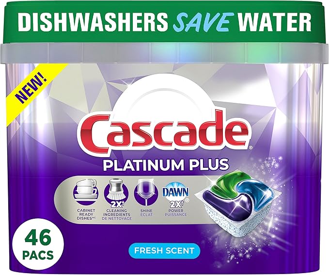 Cascade Dishwasher Detergent Pods, Platinum Plus ActionPacs, Fresh