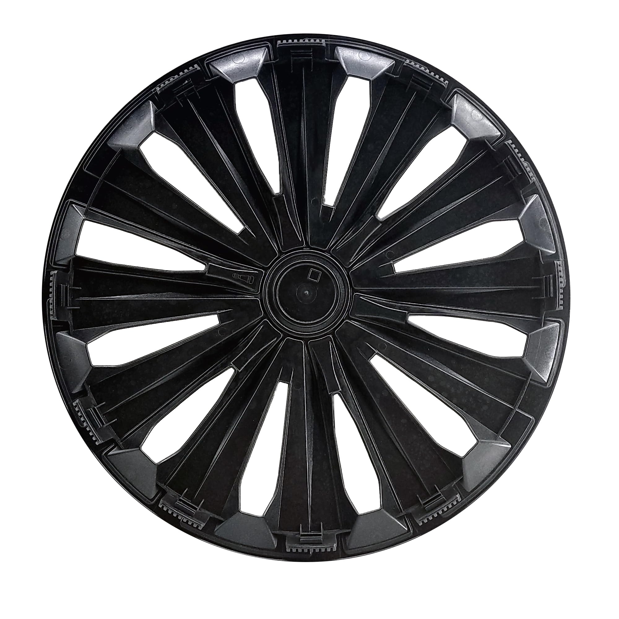 SIMONI RACING MUL/15SB, Set 4 Copricerchi universali Multi Silver Black da 15" Pollici, Copriruota Auto Grigio e Nero