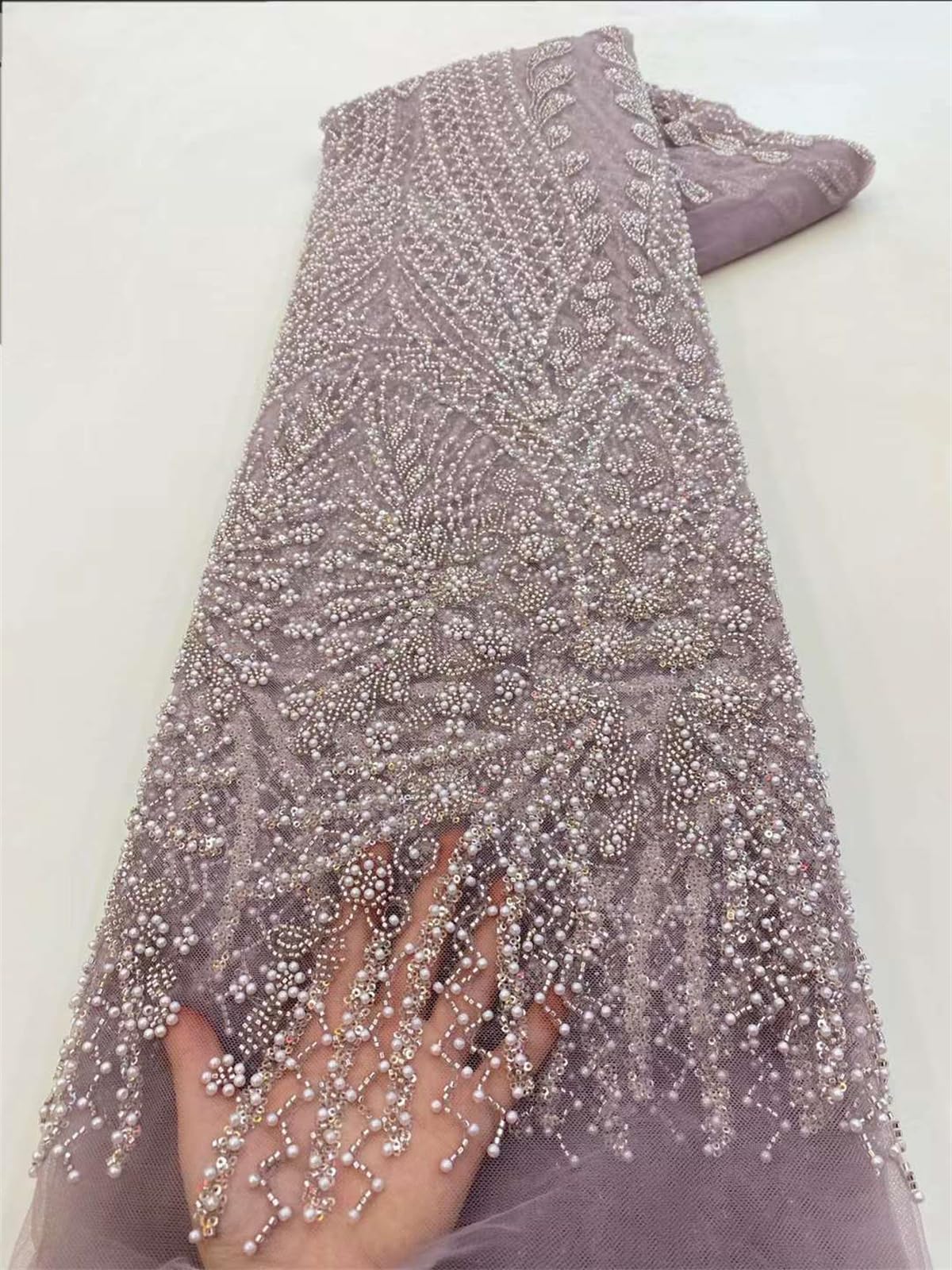 beaded fabric for dresses Gold Beaded Lace Fabric